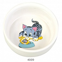Миска керамическая для кошек с рисунком, Trixie