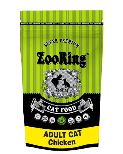 Корм для взрослых кошек, Цыплёнок, ZooRing Chicken Adult Cat фото 2