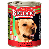Консервы для собак телятина с сердцем, Big Dog