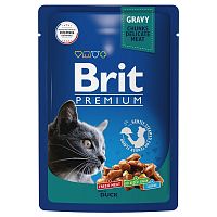 Пауч для кошек Утка в соусе, Brit Premium Gravy Duck