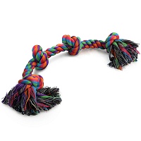 Игрушка для собак, разноцветная, "Верёвка 4 узла", 63 см, Triol