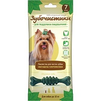 Зубочистики "Мятные" с хлорофиллом для собак мелких пород, 7 шт