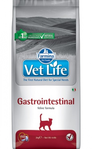 Сухой корм для кошек при заболеваниях ЖКТ, Farmina Vet Life Cat Gastrointestinal