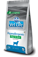Сухой корм для собак, страдающих пищевой аллергией или пищевой непереносимостью, Farmina Vet Life Dog Hypoallergenic Egg & Rice