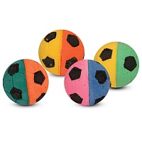 Игрушка для кошек "Мяч футбольный" двухцветный, d=4 см