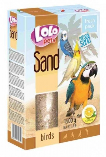 Песок для птиц лимонный, LoLo Pets Natural sand - Lemon