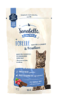 Полувлажное лакомство с форелью и клюквой для кошек, поддерживающее здоровье мочевыводящей системы, Sanabelle Cat Sticks