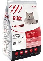 Сухой корм для взрослых кошек «Курица», Blitz For Adult Cats Chicken