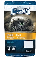 Лакомство для кошек - Запеченный паштет для взрослых кошек всех пород, Птица - сыр, Happy Cat