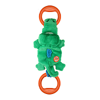 Игрушка для собак Крокодил на веревке с пищалкой (51 см), Gigwi