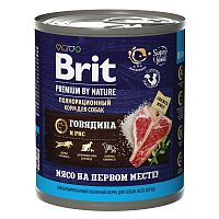 Консервы для собак склонных к полноте Говядина и рис, Brit Premium By Nature Beef & Rice