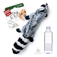 Игрушка для собак Шкурка енота + бутылка с отключаемой пищалкой (52 см) Series Dog Toys, Gigwi