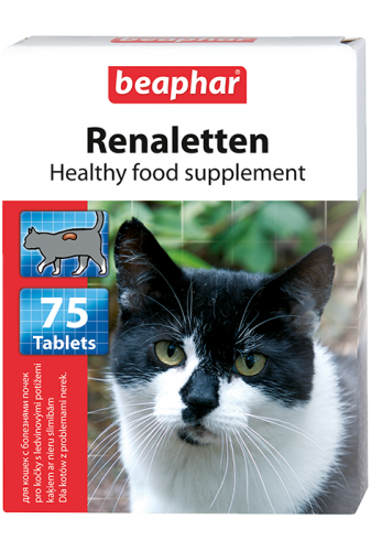 Кормовая добавка для кошек с почечными проблемами Renaletten (75 таб.), Beaphar