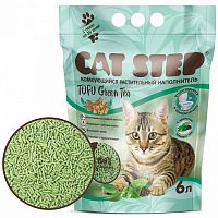 Комкующийся наполнитель для кошачьего туалета Cat Step Tofu Green Tea