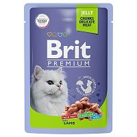 Пауч для кошек Ягненок в желе,  Brit Premium Jelly Lamb
